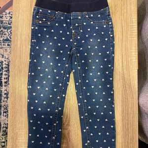 Cat & Jack Heart Jeggings Jeans Leggings 4 T Girls